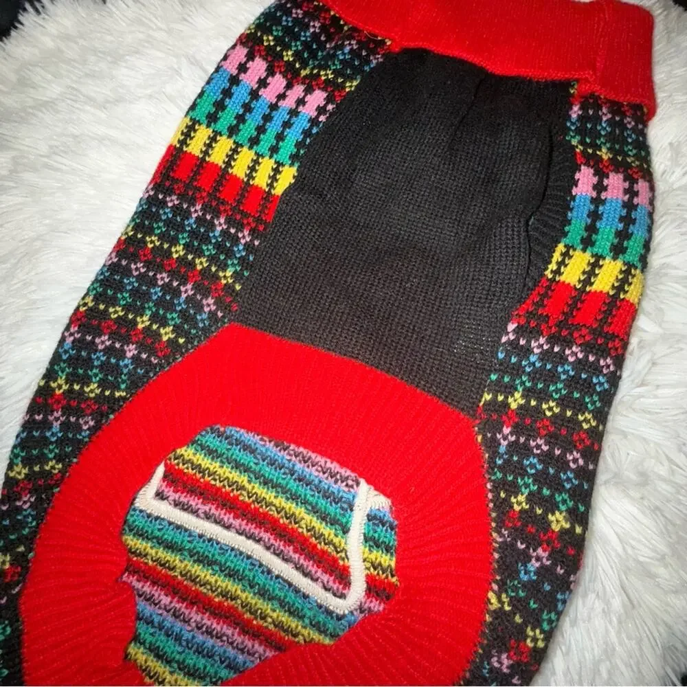 Unicorn silver knit dog/cat sweater - Picture 3 of 4